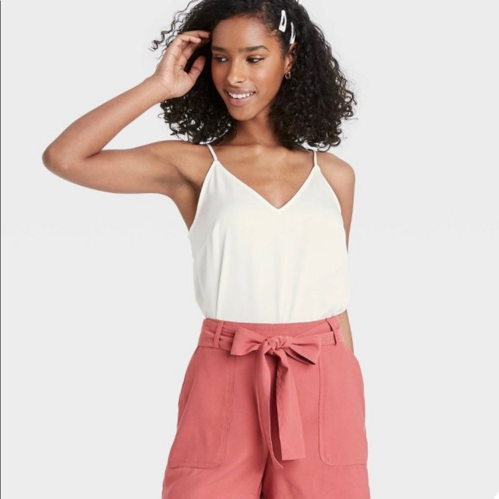 - A New Day white vneck cami - NWT